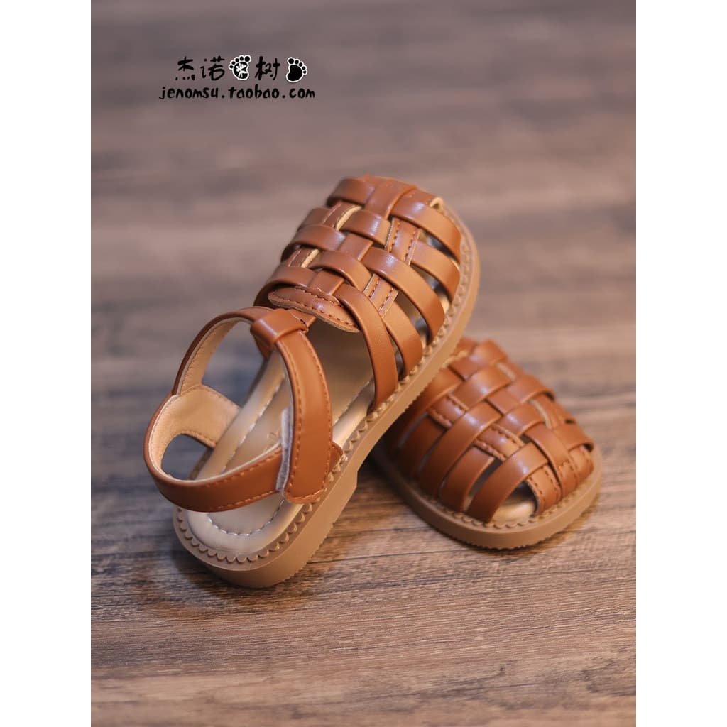 Crianças pequena princesa sapatos meninas sapatos de tecido 2026 novo estilo verão bebê sola macia oco respirável Toe-co