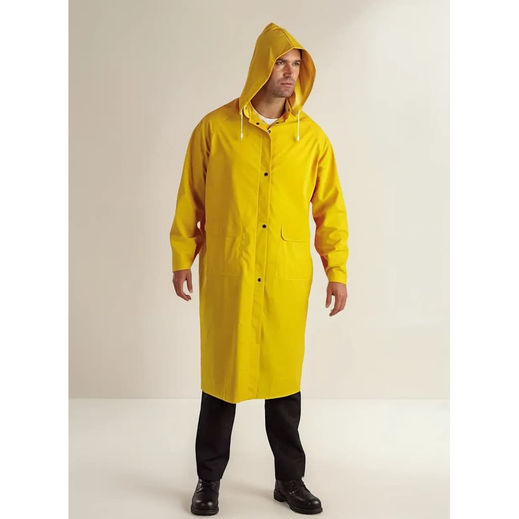 Capa Impermeavel Chuva Certificado Amarela Resistente Pvc Ca