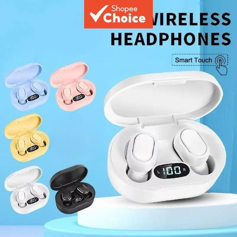 Fones de Ouvido Bluetooth TWS E7S Earbuds Sem Fio 9D Estéreo HIFI Handsfree com Microfone, Redução de Ruído, Graves