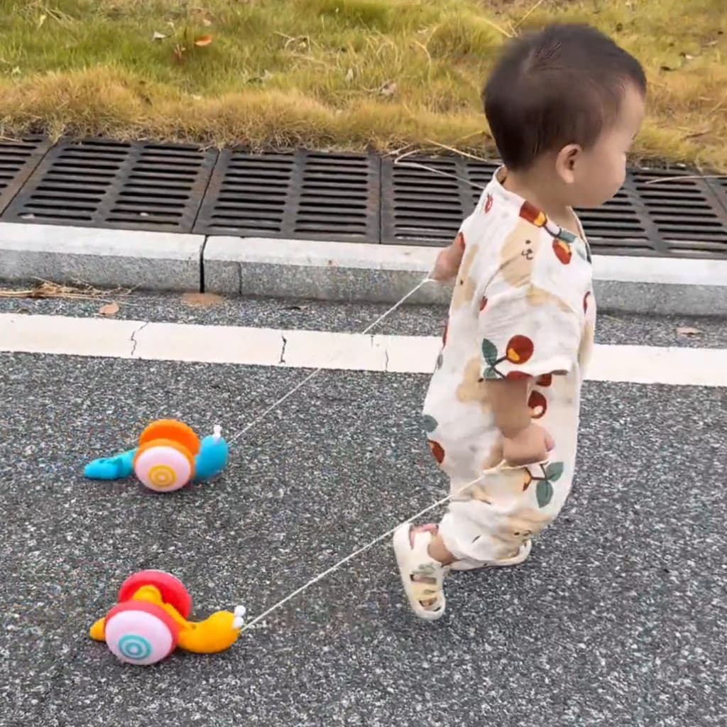 Caracol trela brinquedo influenciador brinquedos infantis meninos meninas tração criativa puxar linha arrastar andando a