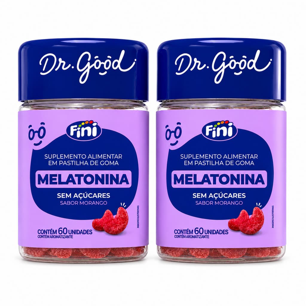KIT C/2 MELATONINA FINI DR GOOD MORANGO 60UN