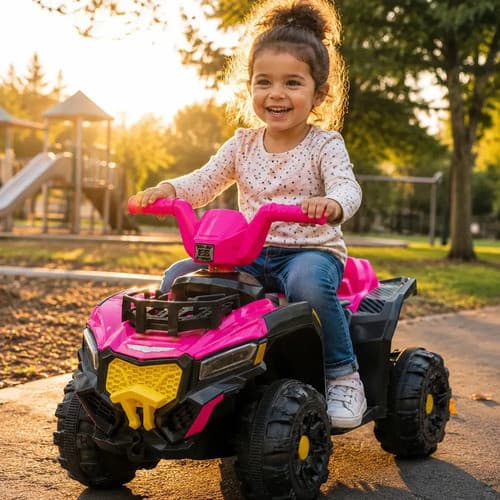 Unitoys Elétrico Brinquedo Passeio Infantil Bateria Rosa 127/220v