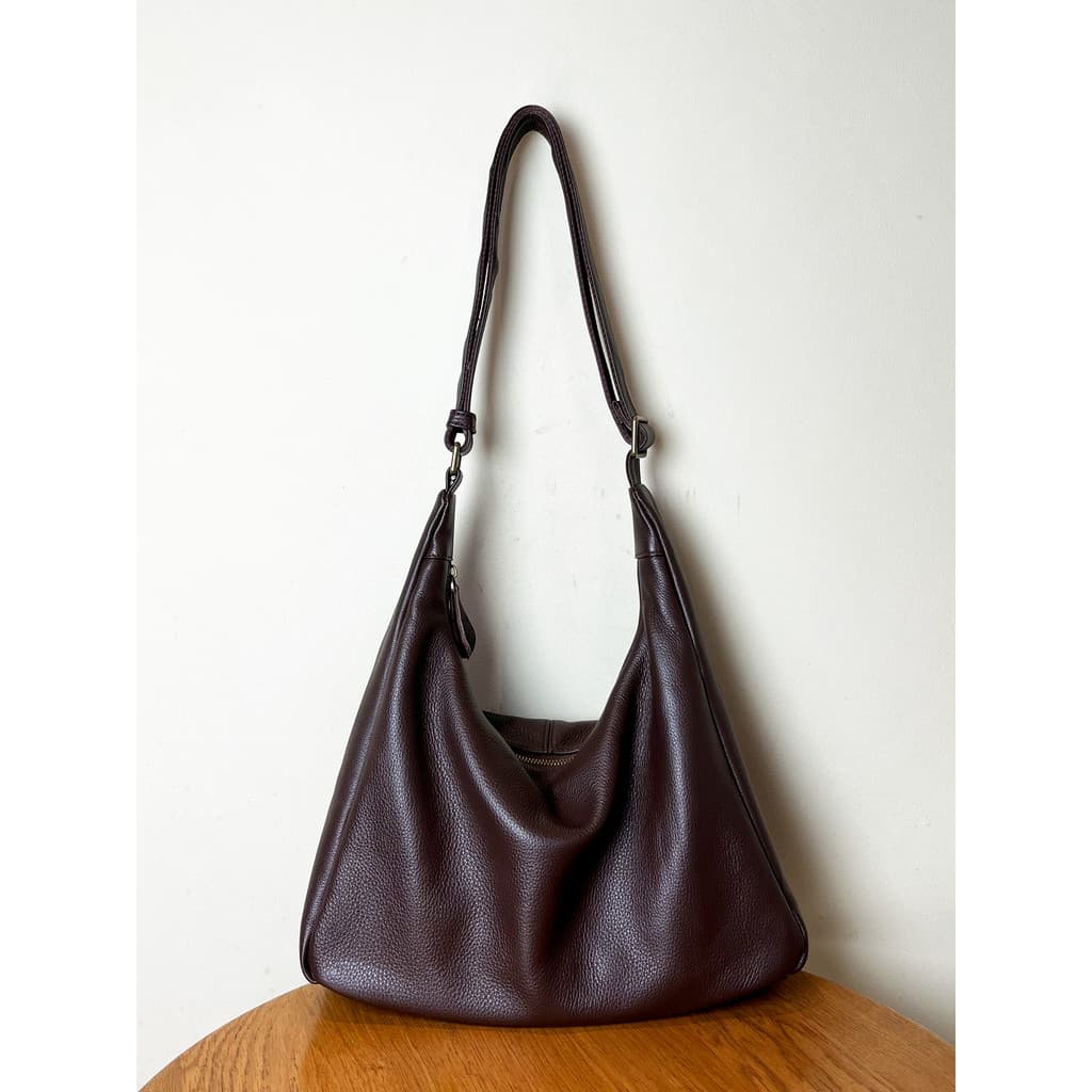 Simples Commuter couro genuíno bolsa feminina ombro saco do mensageiro hobo saco 2025 novo estilo primeira camada de cou