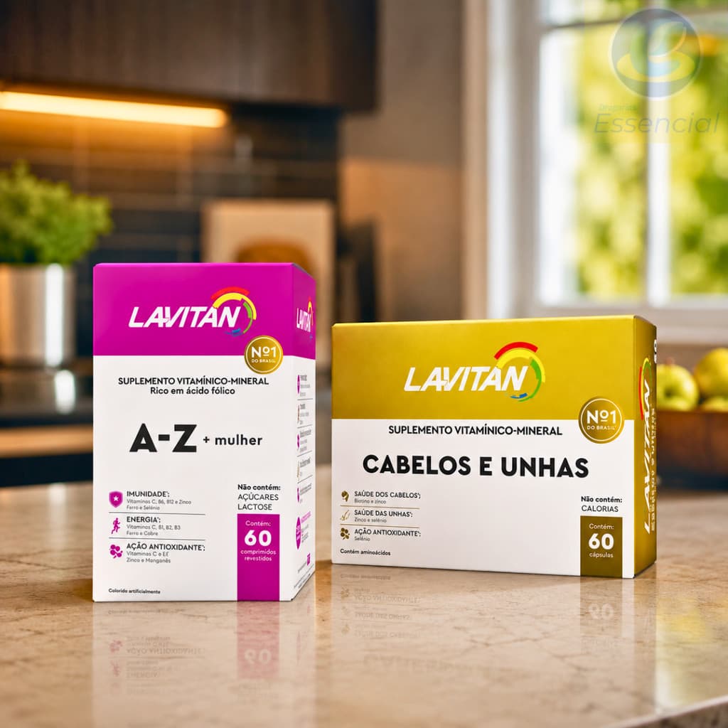 Lavitan Mulher + Cabelos Unhas 60 Cmp Cimed Multivitamínico Polivitamínico Feminino Disposição Saúde