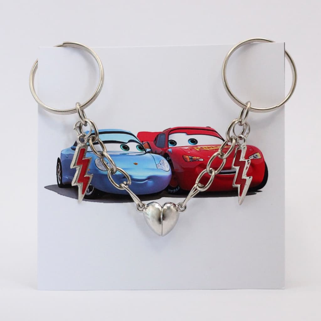 Conjunto de Chaveiros Relampago McQueen & Sally Chaveiro Carros