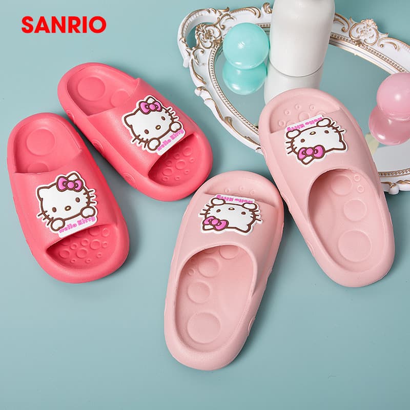 HelloKitty Meninas Chinelos Verão Interior Antiderrapante Hello Kitty Linda Menina Princesa Crianças Sandálias Banho