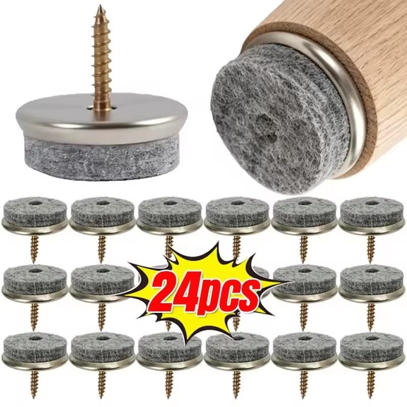 Almofadas De Perna De Cadeira De Feltro Macio De 8 Mm De Espessura-Tapetes De Cadeiras Antiarranhões Com Redução De Ruíd