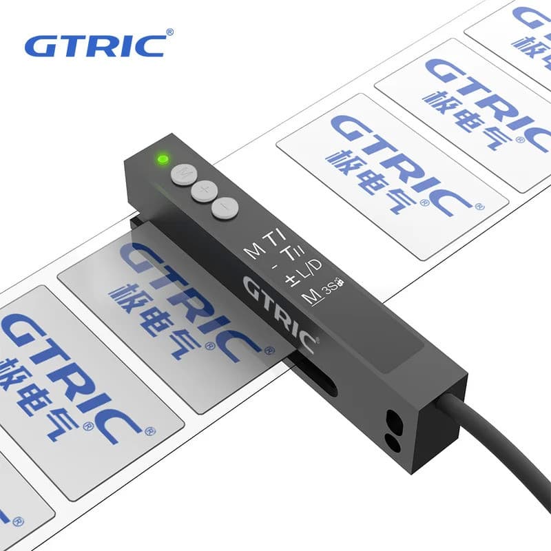 Sensor de Detecção de Etiquetas GTRIC, Interruptor Fotoelétrico de Alta Velocidade, Sensor Óptico de Fenda 12-24V DC NPN
