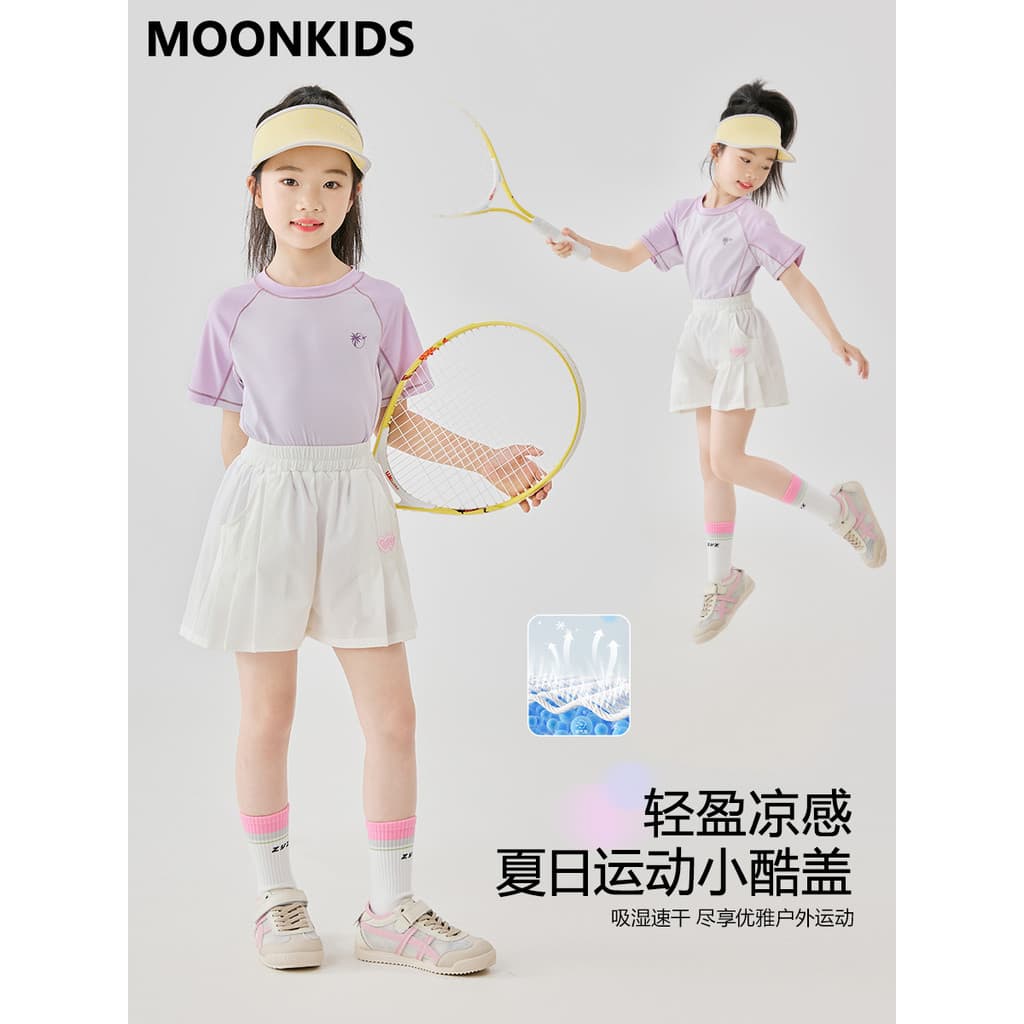 Lua moonkids roupas infantis meninas Shorts de secagem rápida terno verão crianças Badminton esportes tênis correndo ter