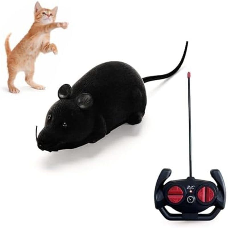 Controle Remoto Rato Gato Brinquedo Realista RC Falso Reunindo Sem Fio Engraçado Perseguindo Eletrônico Interativo Brinq