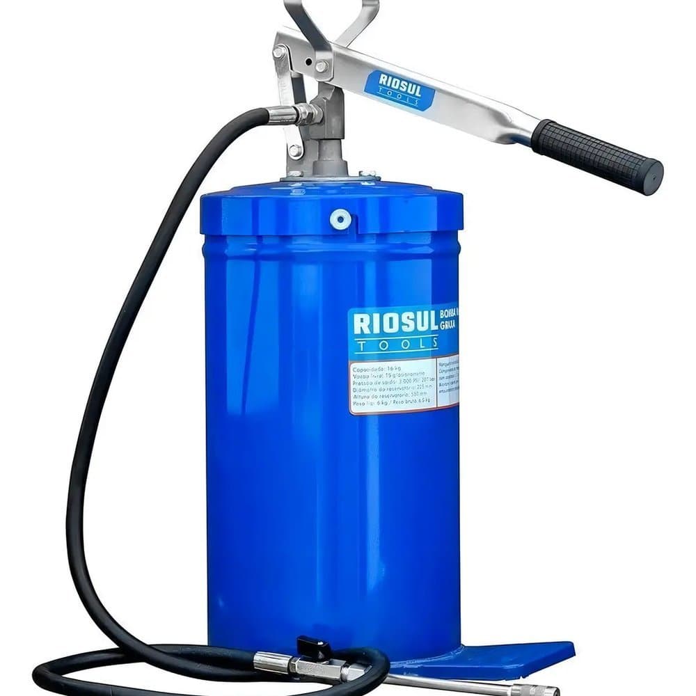 BOMBA MANUAL PARA GRAXA 16 KG - RIOSUL TOOLS