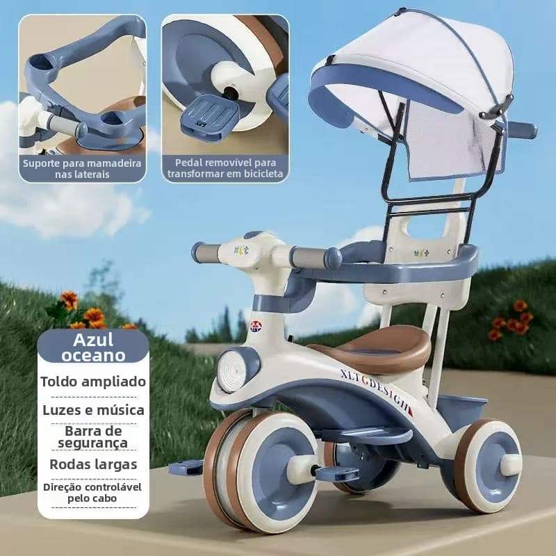 Triciclo infantil removível multifuncional--3606