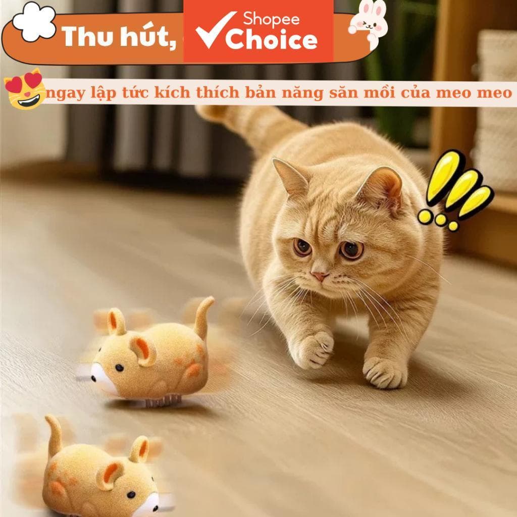 Brinquedo Elétrico Para Gatos E Ratos-Mouses De Pelúcia Em Movimento Automático Com Sons , Interativo Alívio Do Estresse