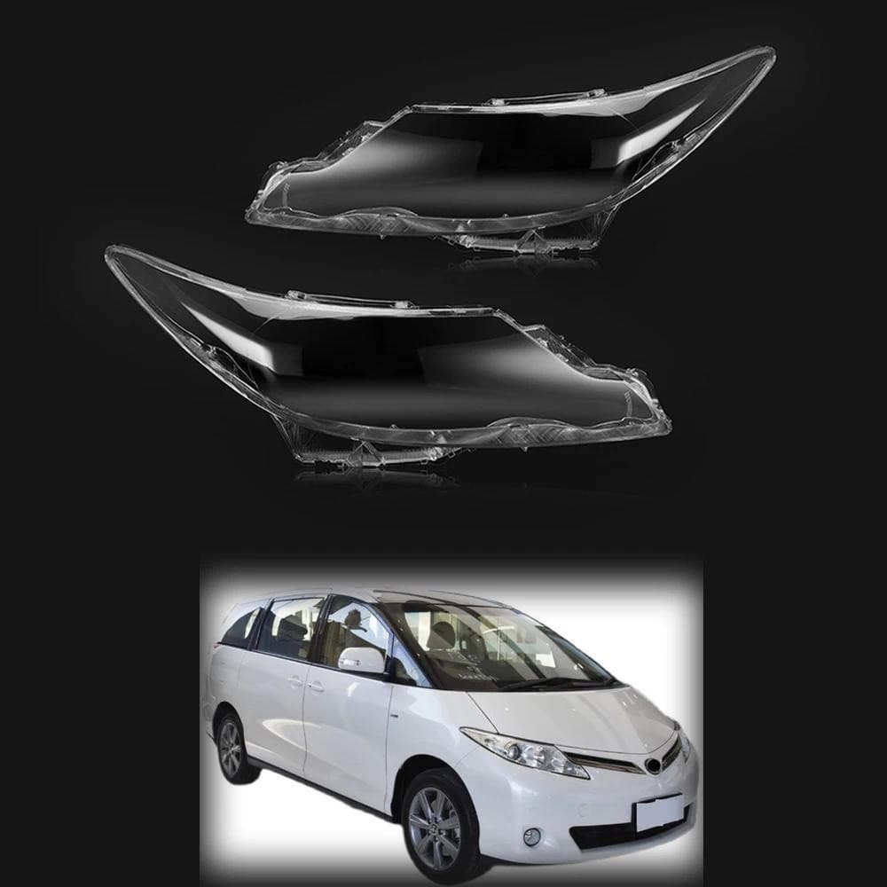 Para Toyota Previa Estima Aeras 2009-2015 Farol Dianteiro Capa Lente Lâmpada Shellauto Peças Decoração Do Carro