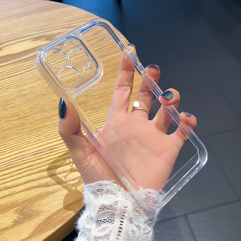 Adequado para Apple 15promax caso de telefone novo iphone17 espaço caso transparente 14 Silicone 16 resistente ao choque