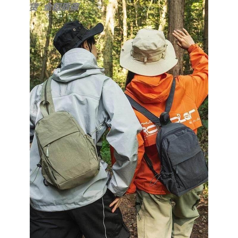Multifuncional dupla utilização saco de peito das mulheres dos homens viagem leve pequena mochila esportes montanhismo s