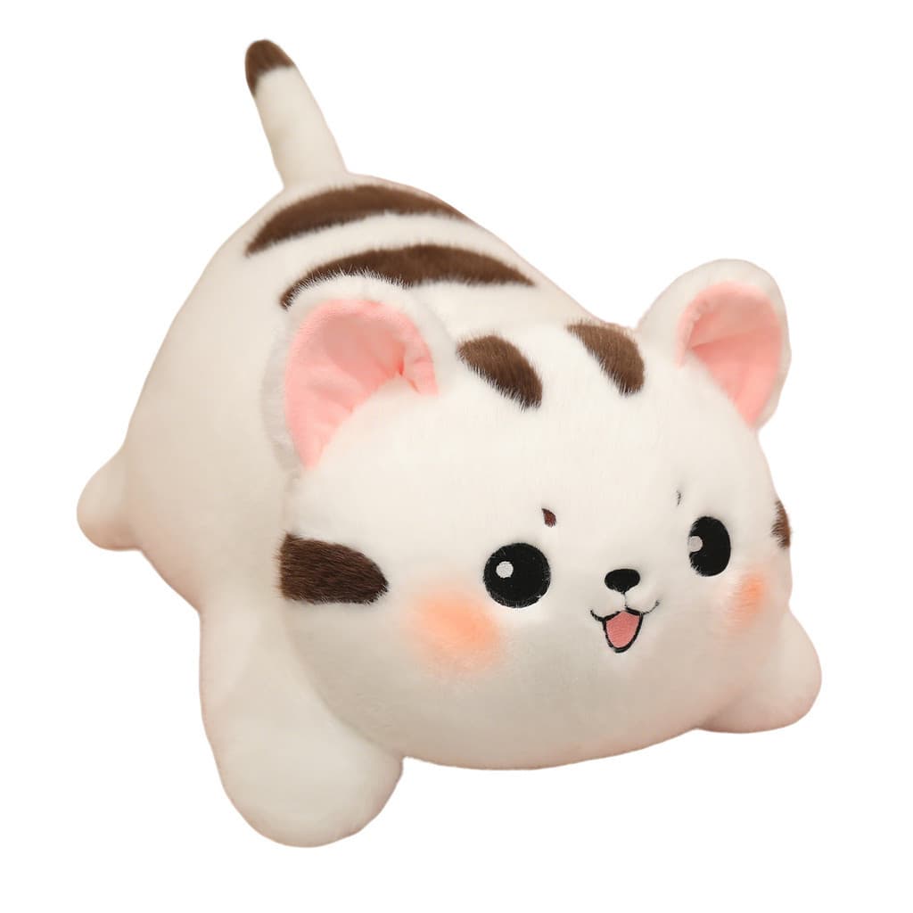 Bonito Gato Deitado Brinquedo De Pelúcia Tian Boneca Lance Travesseiro Decoração Para Casa Feriado Presente Aniversário