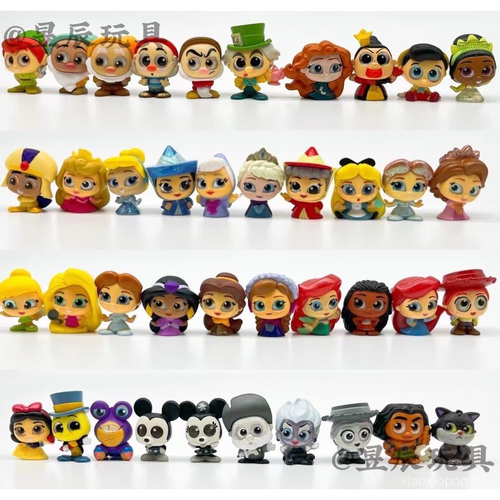 Nova Série Seis Itens Soltos Doorables Casa de Conto de Fadas Empilhável Boneca de Olhos de Vidro de Desenho Animado BZQ