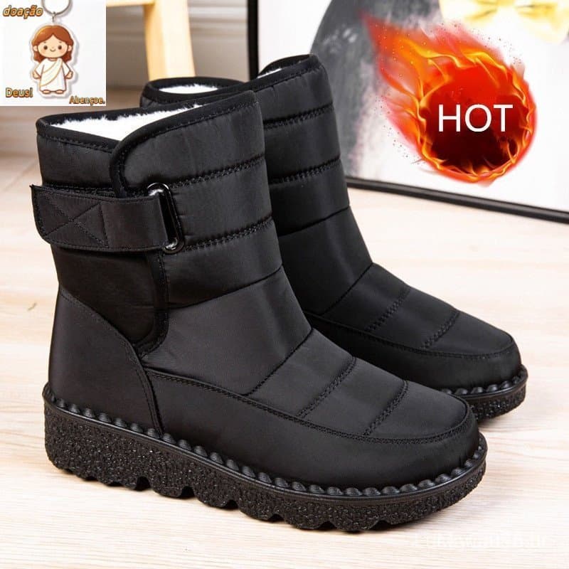 Botas impermeáveis quentes de inverno para mulheres, menor preço em toda a rede