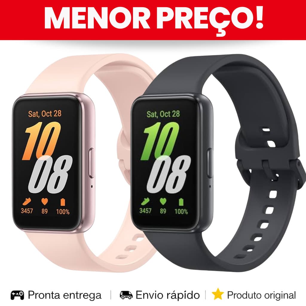 Smartband Samsung Galaxy Fit 3 Fit3 Grafite / Rosê - Original Openbox - Relógio Digital Smartwatch
