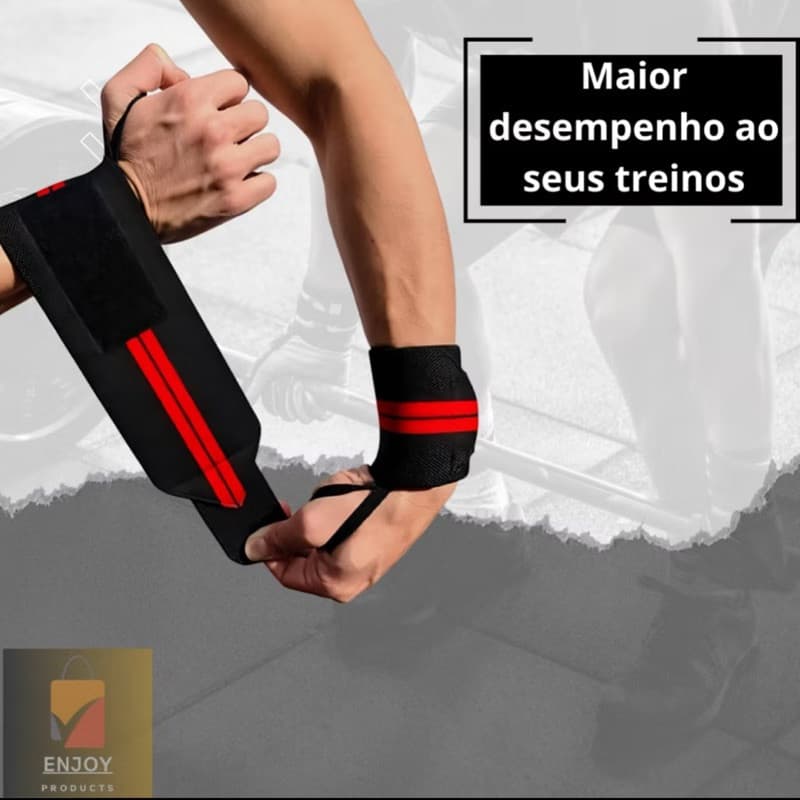 Protetor de Pulso Profissional Munhequeira Ajustavel Crossfit e Academia