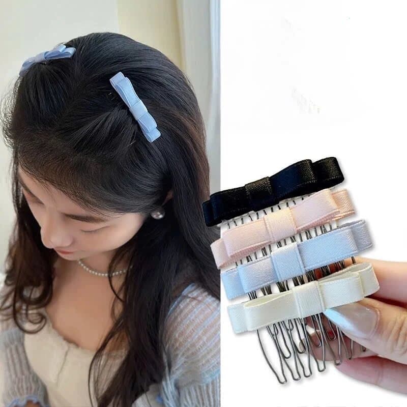Conjunto De 2 Peças De Pentes De Cabelo Com Laço , Pente Para Franja Na Testa , Grampo Elegante Parte De Trás Da Cabeça