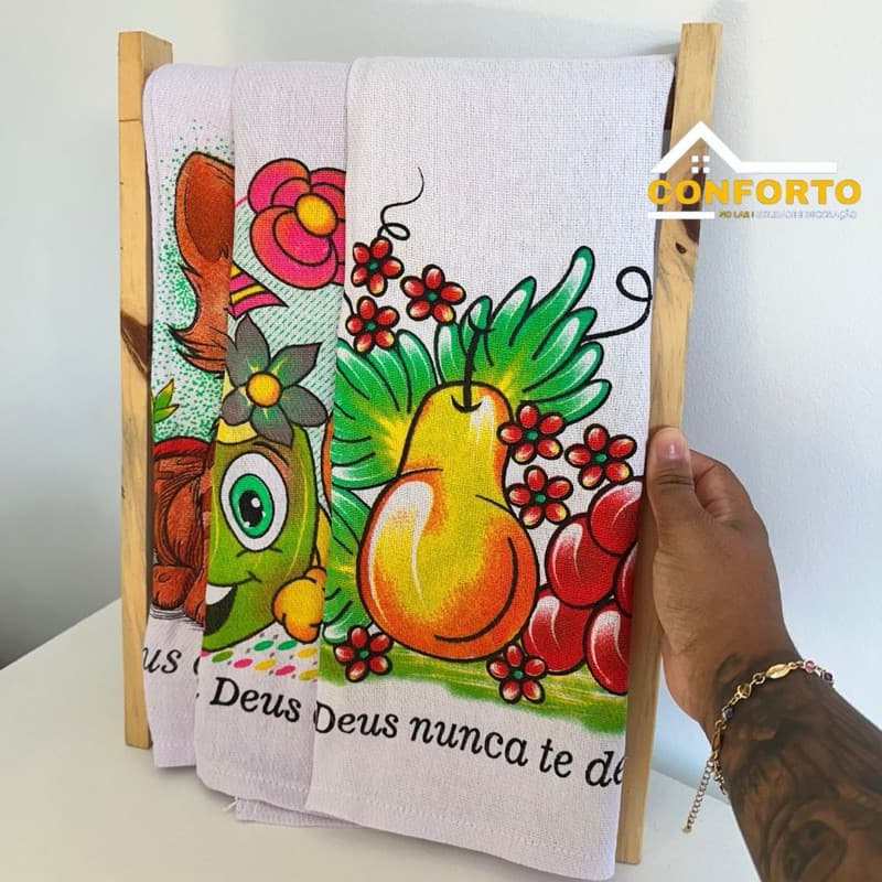 Pano de Prato Decorativos Gigantes 100% Algodão 10 Unidades| Cozinha Luxuosa