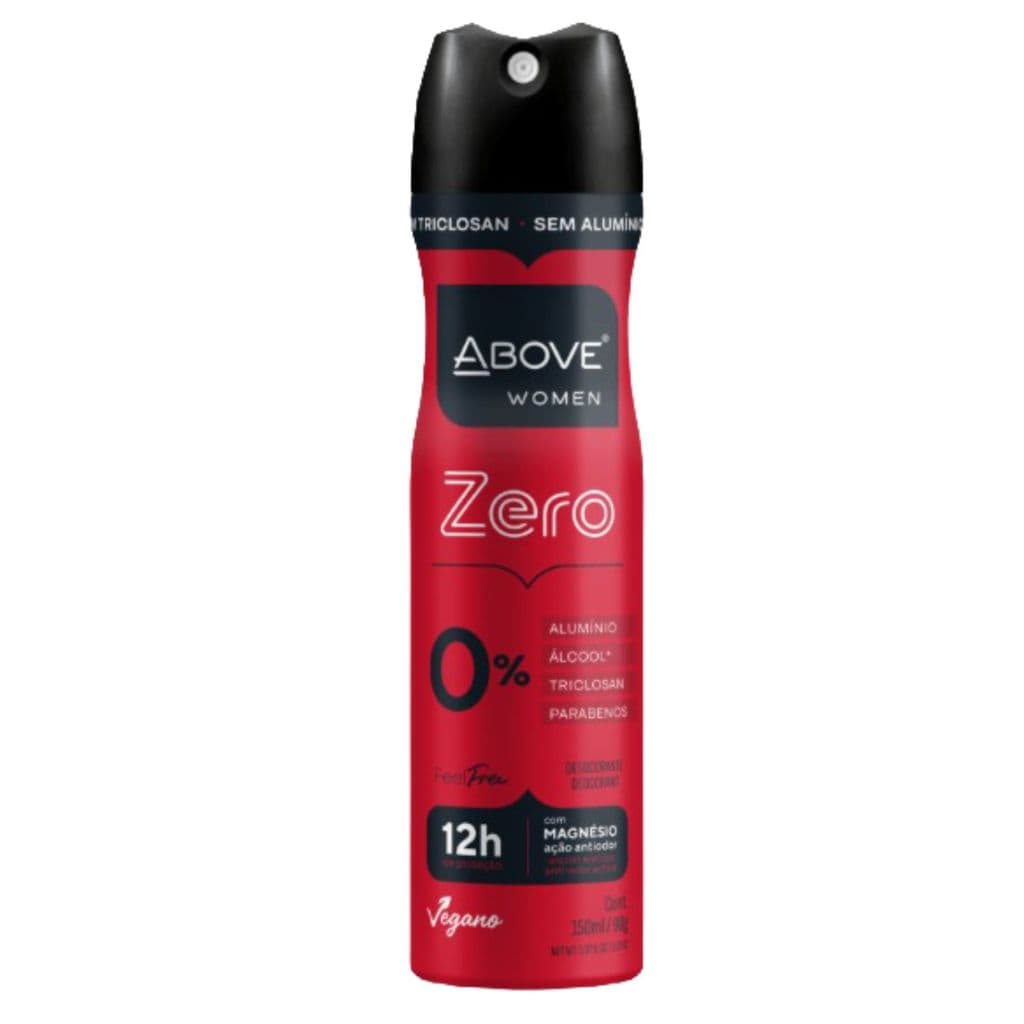 Desodorante Above Women Feel Free Zero 12h 150ml Vegano