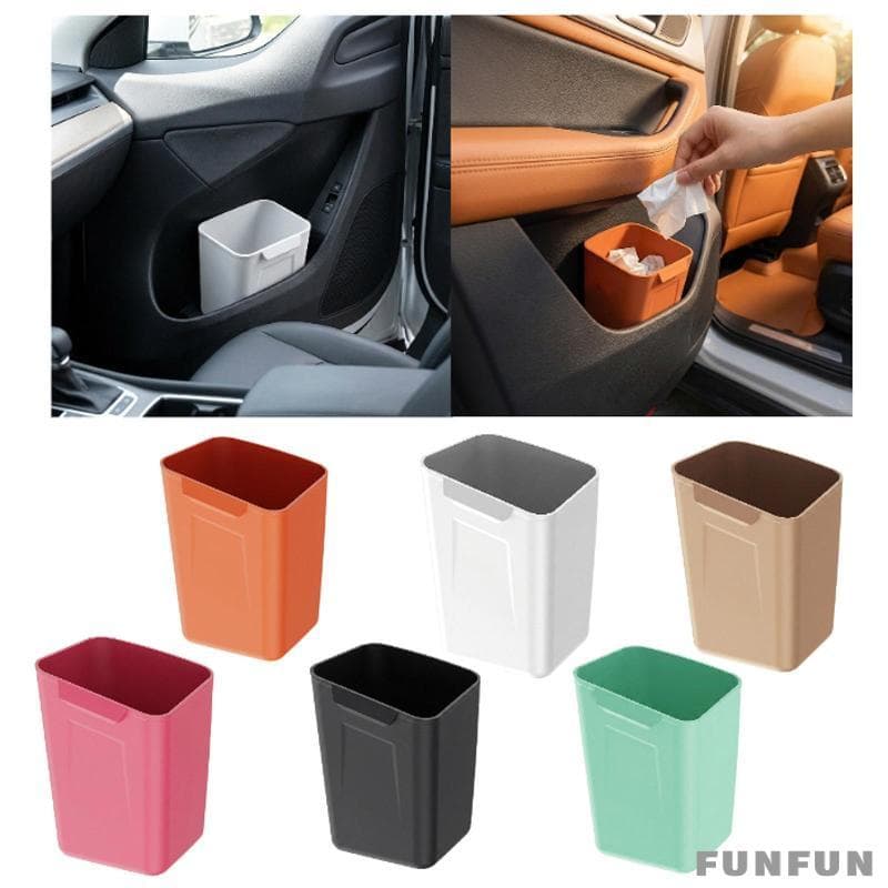 [Funfun] Lixeira De Porta De Carro Mini À Prova D'água Silicone Suporte De Armazenamento De Lixo Fácil De Limpar Organiz