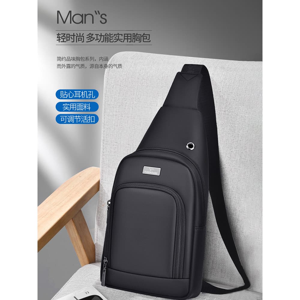 Colomb Kangaroo Bolsa de Peito Masculina Street Wear Lona Casual Bolsa Mensageiro Pequena Bolsa Multifuncional Commuter
