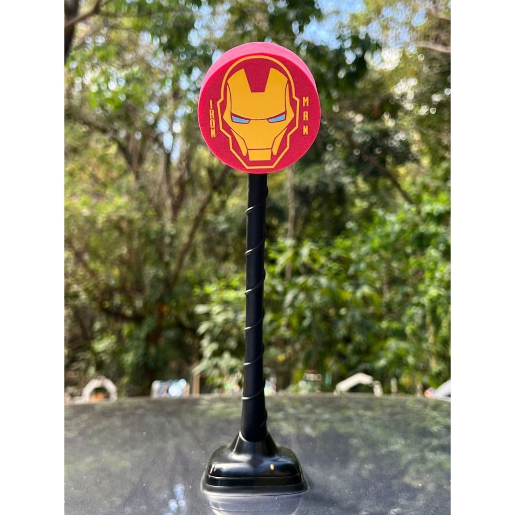 Ponteira Enfeite de Antena Homem de Ferro - Iron Man - Vermelho - Carro e Moto