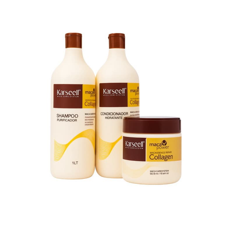 Kit Profissional Shampoo 1L + Condicionador 1L + Máscara 500g Hidratação Intensa