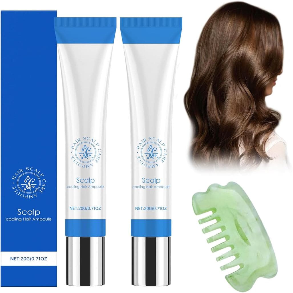 2 x Sérum Capilar Roll-On 20ml Essências para Cabelo, Mantém o Couro Cabeludo Limpo, Aumenta o Brilho