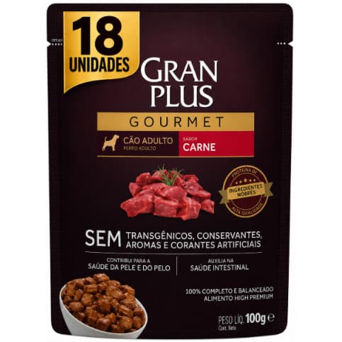 SACHE GRANPLUS GATO FILHOTE SABOR FRANGO CAIXA COM 18 UNIDADES