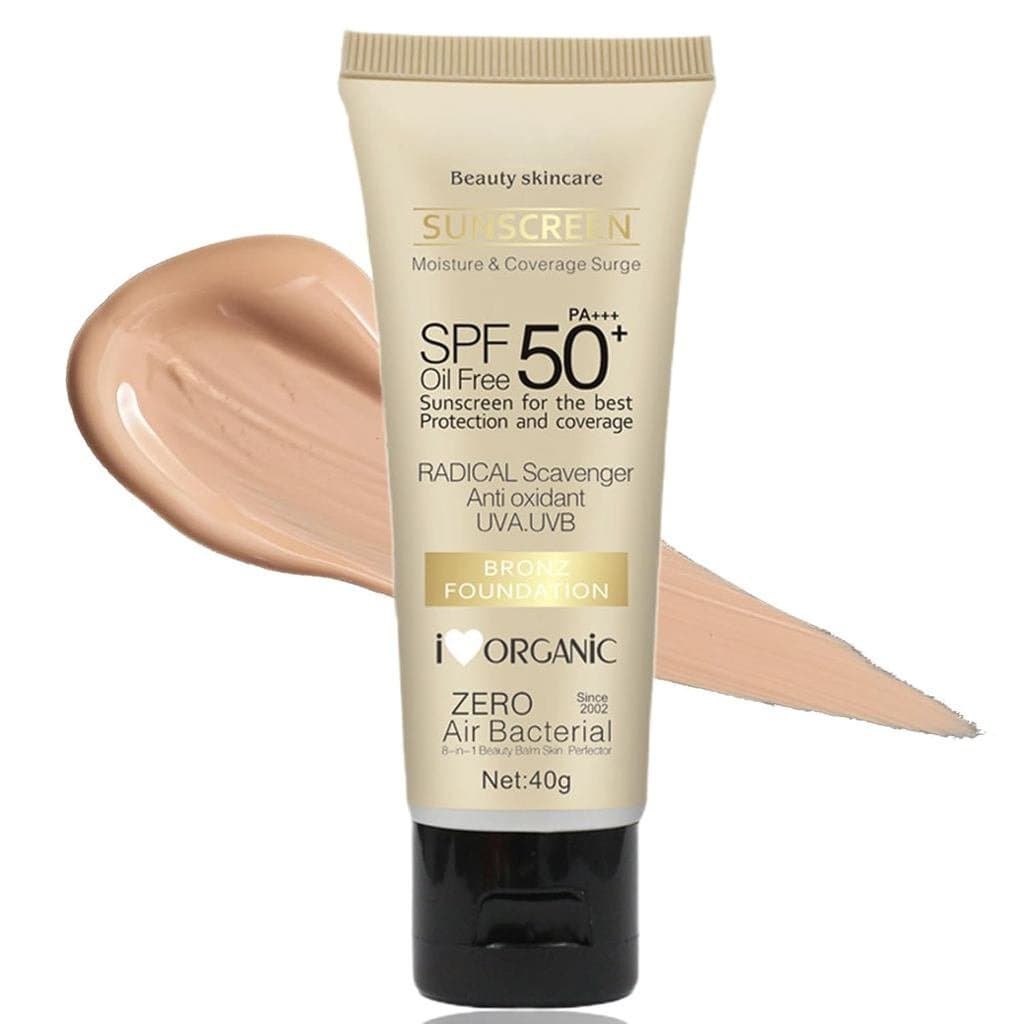 Protetor Solar Natural para Rosto e Corpo SPF 50, Hidratante com Proteção Solar de Amplo Espectro