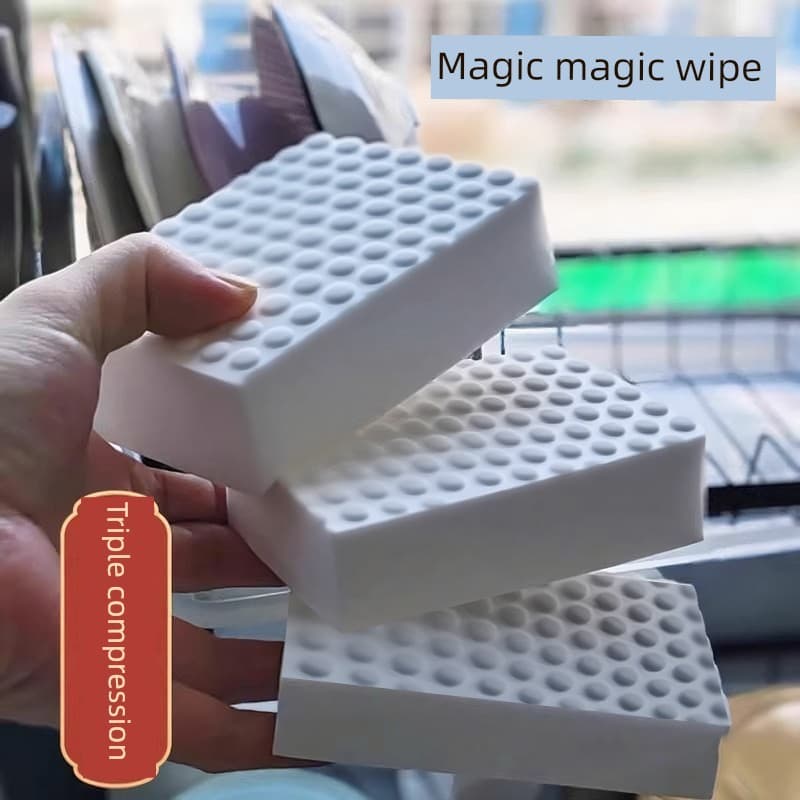 Esponja lava prato Bucha lava louça Bucha dupla face Esponja Nano de compressão tripla, tecnologia mágica de limpeza, es