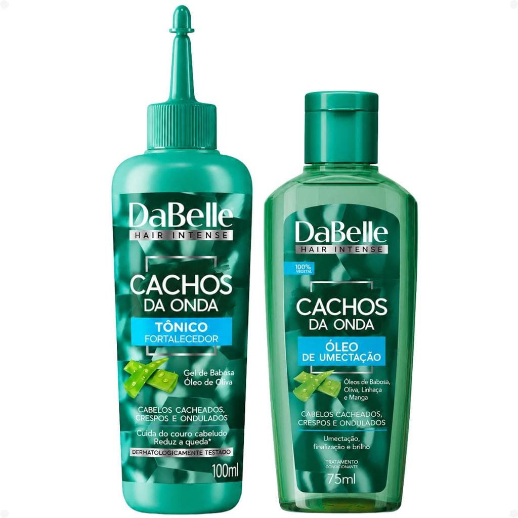 Kit DaBelle Cachos Da Onda: Tônica Fortalecedor 100ml e Óleo de Umectação 75ml