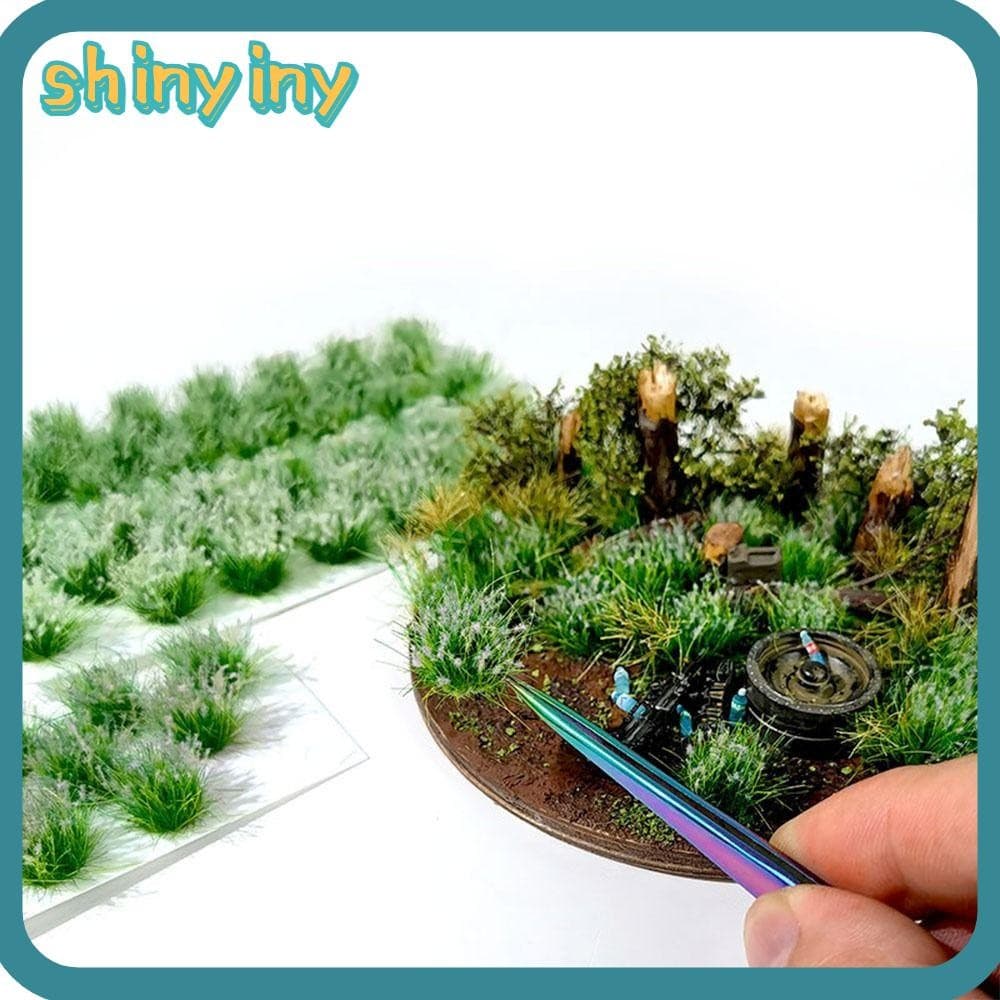 Arbustos De Grama Em Miniatura Brilhantes , Acessórios Tufos Artificial DIY , Conjunto De Folhas Longas Autoadesivas