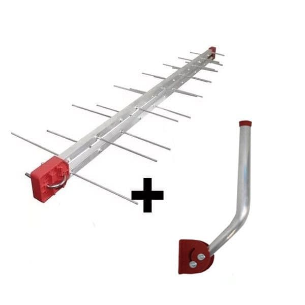 Antena Digital 4K Log 28 Digital e Mastro Articulável 45 cm