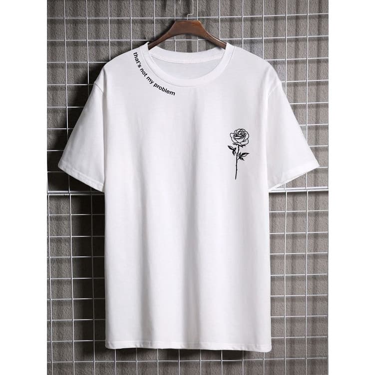 Camiseta T-shirt Básica Estampa Rosa Unissex