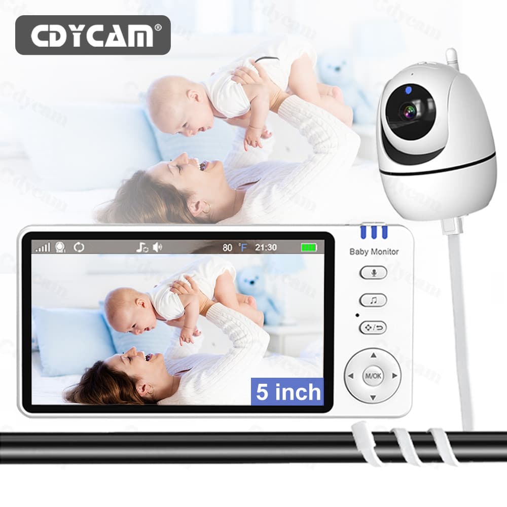 Babá Eletrônica com Monitor, Visão Noturna, Áudio Bidirecional, Modo VOX e Sensor de Temperatura, Zoom Digital 4X