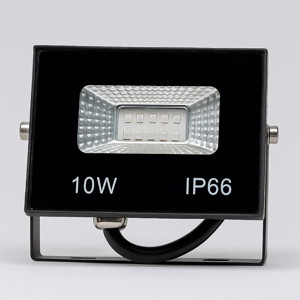 Refletor LED 10W SMD Bivolt IP66 Luz Branco Frio 6500K - Garagem - Fachadas Comerciais - Jardins - Quintais