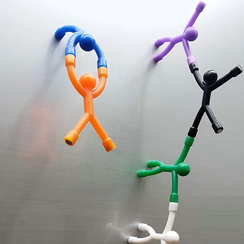 5/10 Unidades Ímãs De Geladeira Coloridos Fofos Mini Homem Adesivo Magnético Flexível Ímã Pessoas Para DIY Gancho Humanó