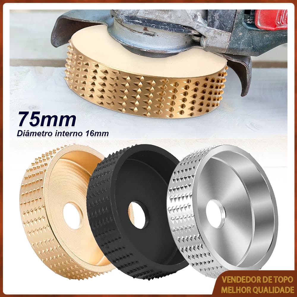 Roda de polimento modeladora, conjunto de 3 peças, disco de moagem para carpintaria, disco de polimento, disco plano