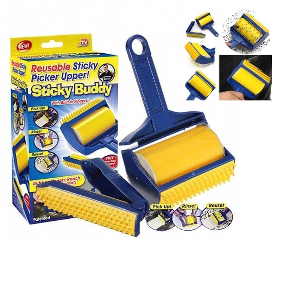 Rolo Removedor de Pelos Escova Magica Kit Lavavel 2 em 1