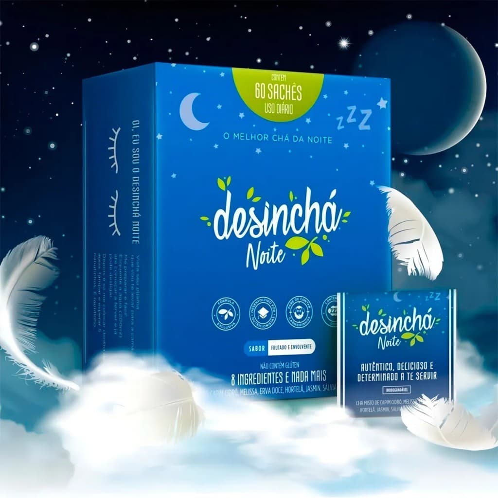 Chá Misto Desinchá Noite Com 60 Sachês - Original