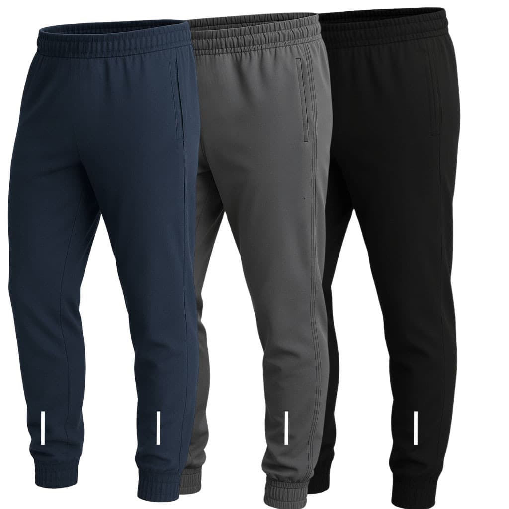 Calça Masculina Dry Fit Chimpa Com Ziper e Ajuste Lisa Leve Confortável Treino Casual