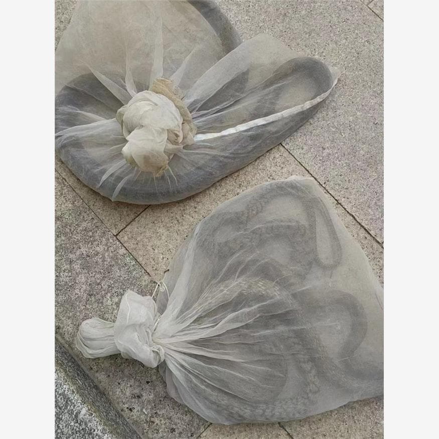 Dens densidade pacote cobra saco de náilon cobra saco malha densidade malha tecido gaze saco engrossado longo Worm saco