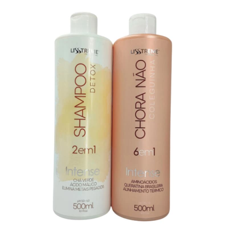 Kit Progressiva Orgânica Lisstreme Chora Não Coleguinha 6em1 500ml Alisamento Sem Formol e Tratamento Completo