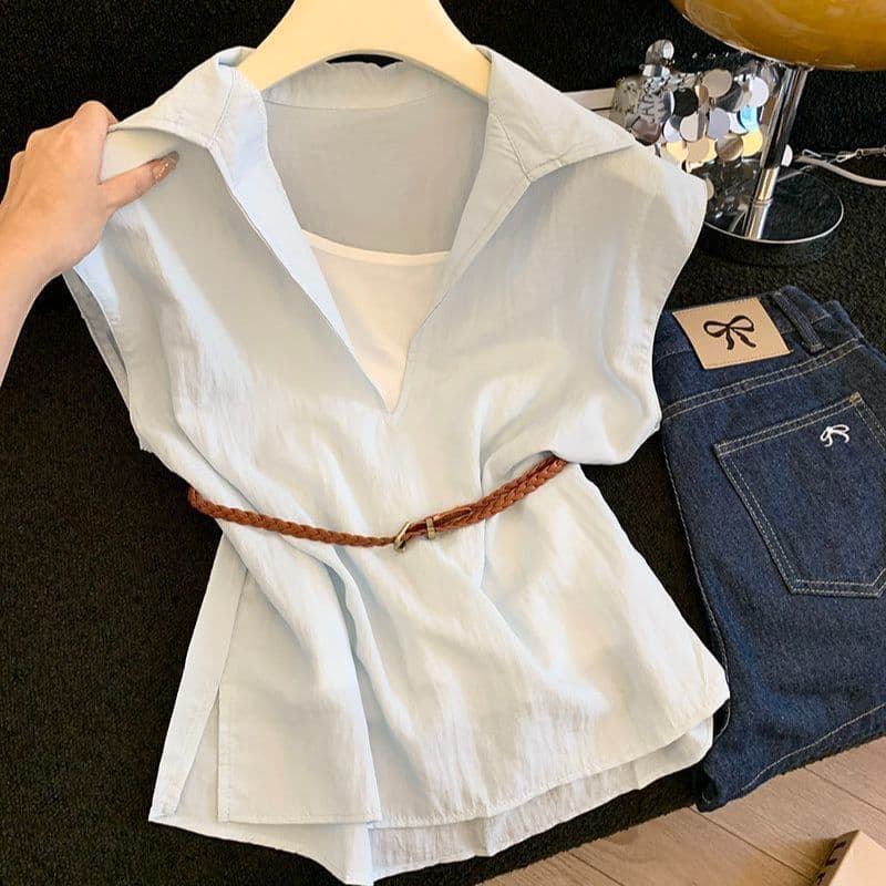 Cinto De Lapela , Camisa Sem Mangas Emagrecedora De Cintura , Feminino Emagrecimento Feminina Estilo Ocidental Pequena R